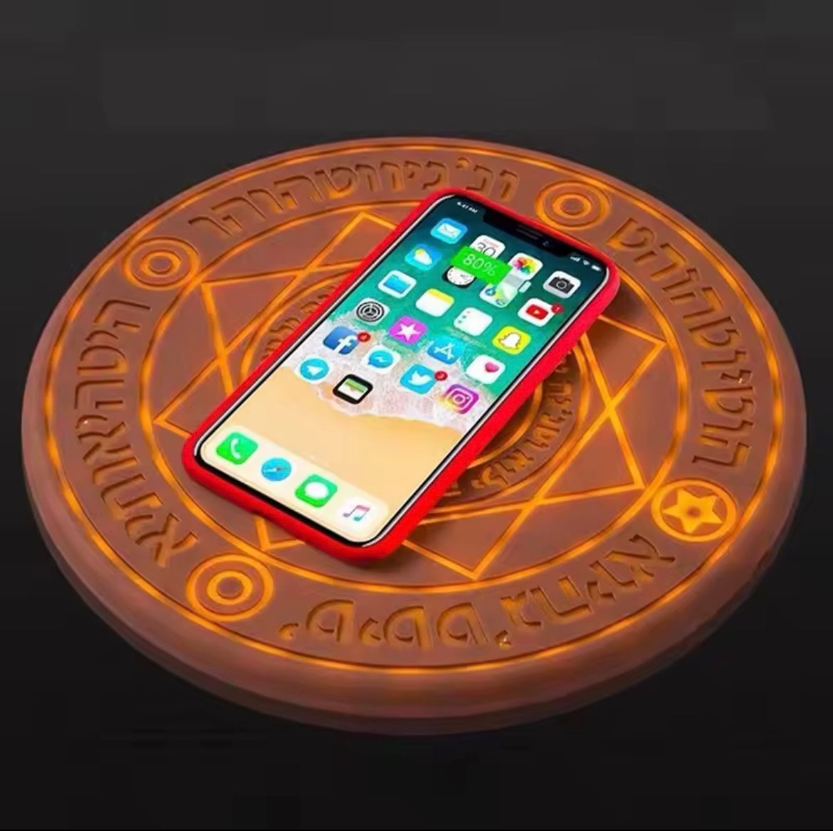 Cargador Inalámbrico Círculo Mágico LED 2025📱