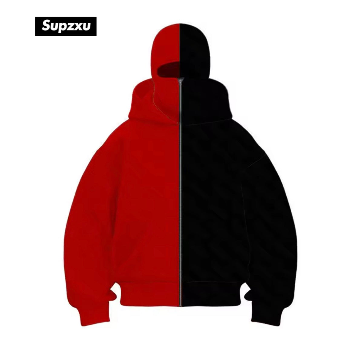 Buzo Full Zip Ninja Bicolor🥷🏻❤️🖤