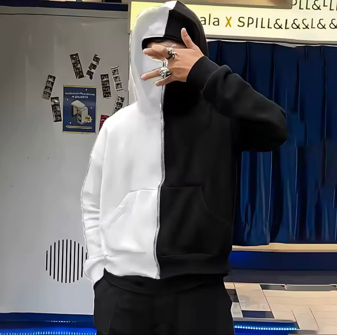 Buzo Full Zip Ninja Bicolor🥷🏻❤️🖤